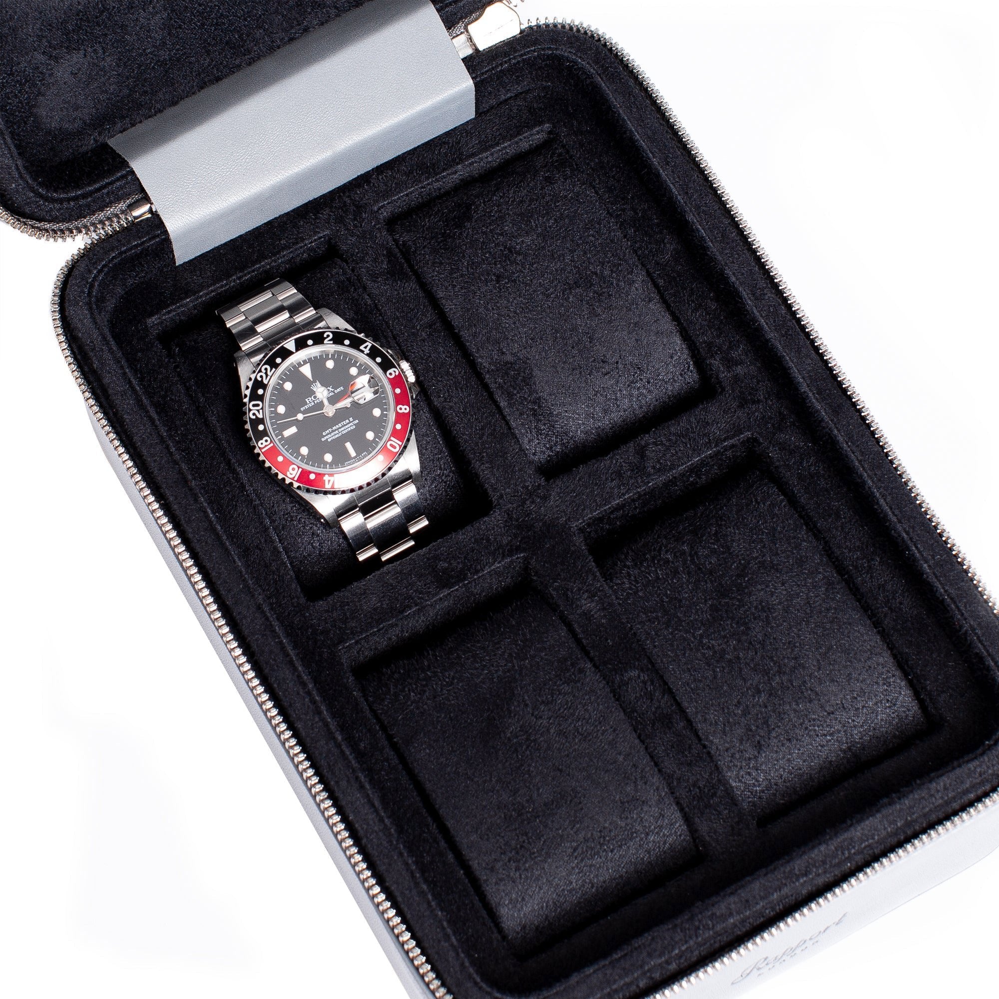 Hyde Park Four Watch Zip Case - Grey - Image 3